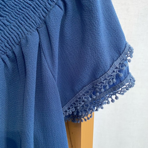 🌸 Vibrant blue off-the-shoulder summer dress - Picture 5 of 5